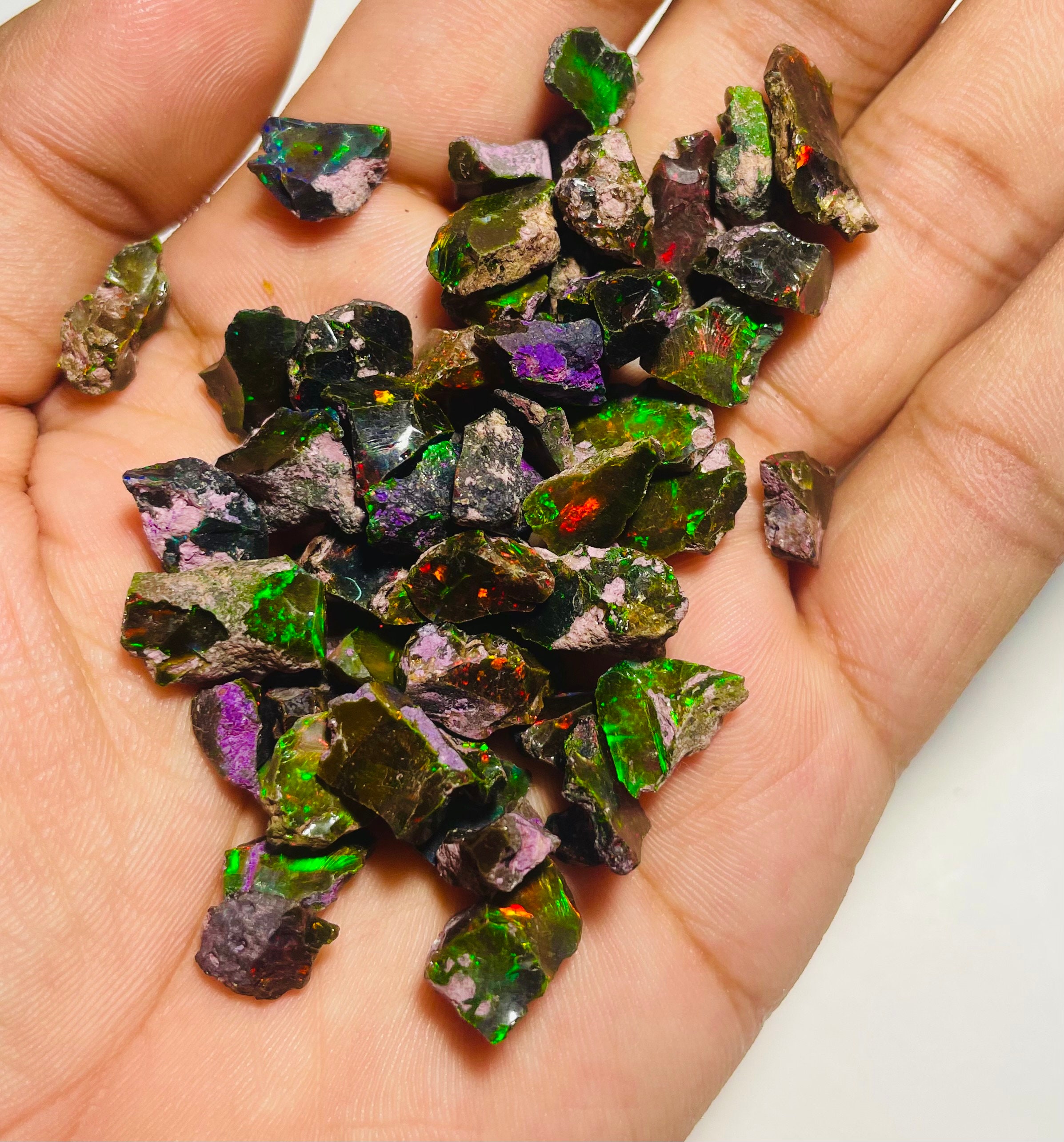 Black Opal Rough AAAA Grade Natural Black Opal Rough Lot Etsy