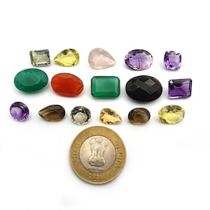 Mix Cut Loose Gemstone 100 Ct , Pierre naturelle multicolore , Mix Shape And Mix Size Gemstone , Mix Faceted Cut Stone , Semi Precious Stone,