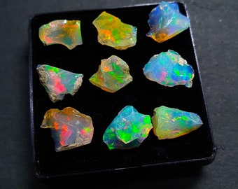 AAA Grade Natural Opal Gemstone Rough lot, Opal rough for jewelry making, cutting, polishing, Ethiopia Opal, Opal raw, Multi fire opal