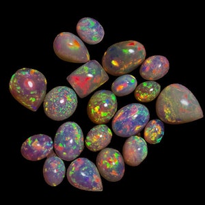 AAAA Quality Natural Opal Mix Shape Cabochons Wholesale Lot AAA Ethiopian opal Cabochon Natural Ethiopian Opal Gemstone cabs
