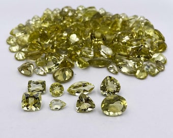 Natural Lemon Quartz Mix Shape Cut Loose Gemstone 35-40 Pcs 100 CT Natural Lemon Quartz Mix Shape Loose Gemstone For Making Jewelry Crafts