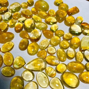 Citrine Cabochon Gemstone Lot, Natural Citrine Mix shape Loose Gemstone Cabochons 100 Carats 7-10 Pc, Citrine Mix Cabochon For Jewelry
