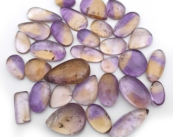 Natural Ametrine Cabochon Mix Shape Loose Gemstone Lot ~Ametrine Mix Cabs ~ Ametrine Semi Precious Cabochon