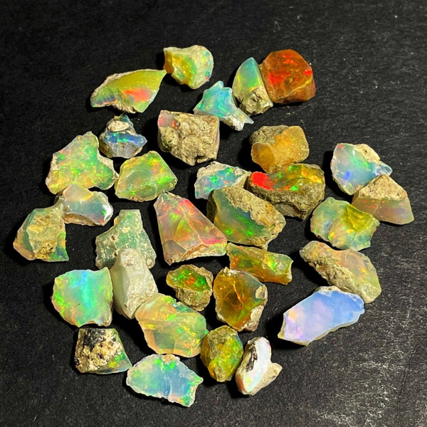 Clean Opal Rough Lot AAA Grade 100 CT  Lot Large Size Ethiopian Welo Opal Raw Suitable For Cutting And Making Jewelry Dry Opal Raw Gemstone