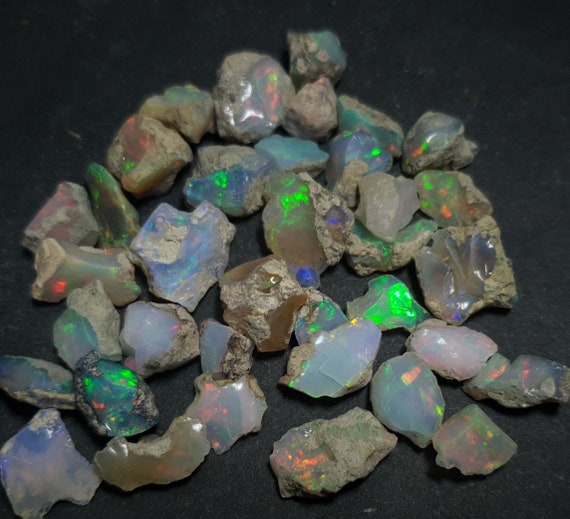 500 CT Natural Ethiopian Opal Loose Gemstone Rough Lot | Etsy