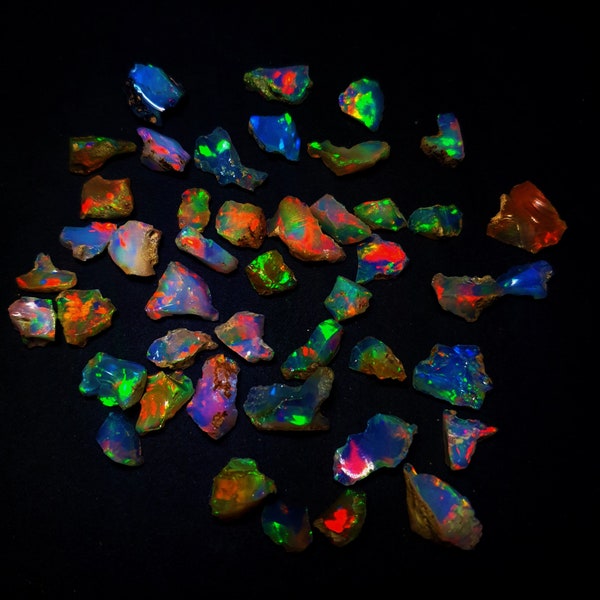 AAAA Grade Opal rough lot, Natural Opal rough gemstone white opal rough, Ethiopian opal rough top grade opal, multi fire welo opal Raw stone