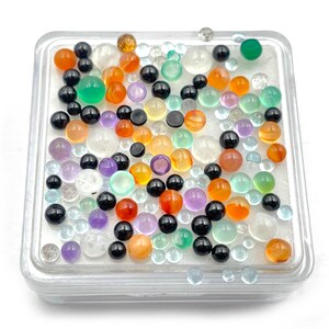 100 Pcs Mix Small Round Cabochon, Natural Multi Color Loose Gemstone Lot ,Mix Size Round Loose Gemstone, Semi Precious Stone For Jewelry