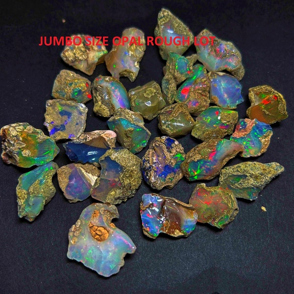 AAA Quality Jumbo Size Natural Ethiopian Opal Rough 50  Carats, Natural Earth mined Opal rough Lot 13-20 MM, Natural Ethiopian Opal Gemstone