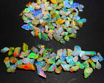 Natural AAA Quality Ethiopian Opal Polished Rough Loose Gemstone Lot 200 CT, Opal Cabs, Opal For Jewelry Making,Ethiopian Opal