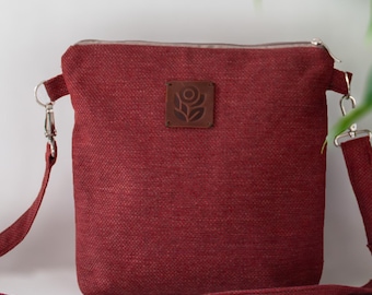 Red Crossbody Bag, Lightweight Cherry Shoulder Bag, Minimalist Elegant Bag, Gift Idea for friend