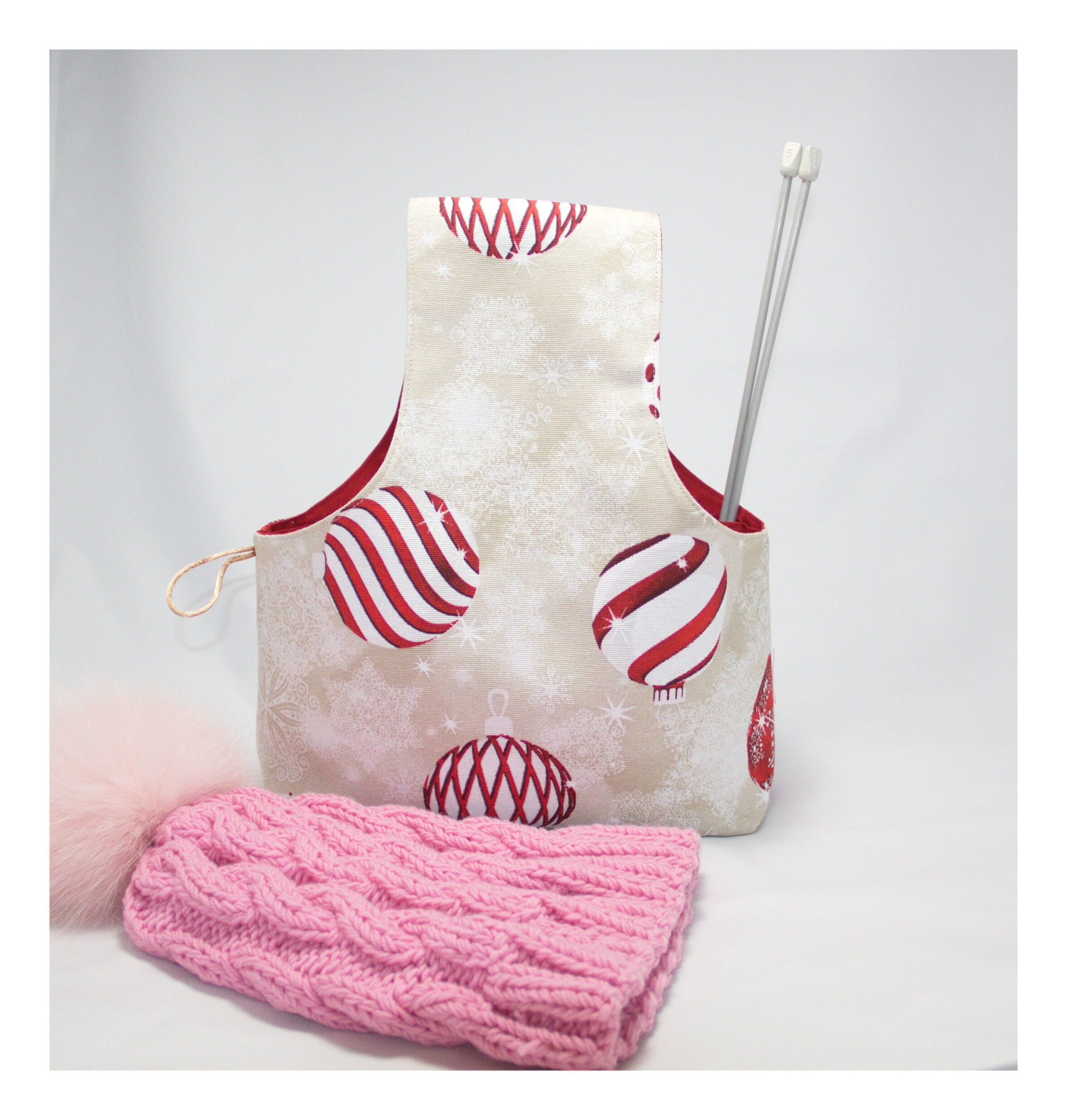 Project Bag Kit with Colorful Elephants Mother and Daughter Gift Idea Gift for KnitterCrochet Yarn Balls Storage Kit