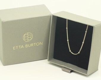 Gold/silver Satellite Chain Necklace, Long Short, Bobble Chain