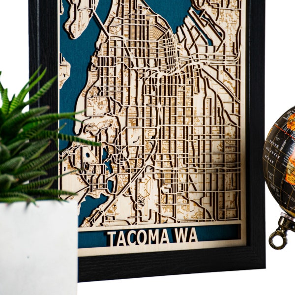 CUSTOM Laser Cut Map of Any City in the World | 3D Laser Cut Wood Map | Personalized Wood Wall Art | Anniversary Gift | Valentines Day Gift