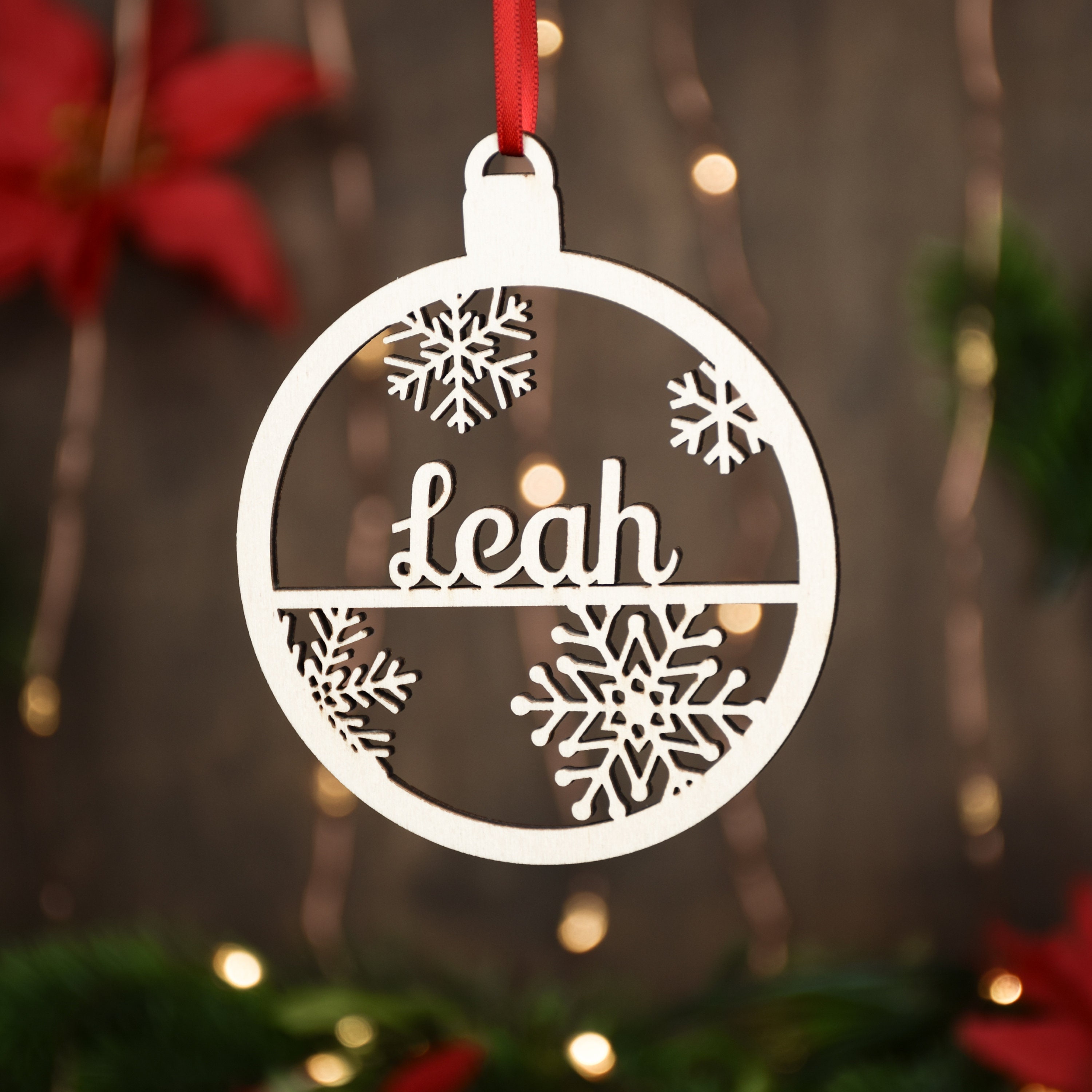 Personalized Christmas Ornament Custom Gift Name Tag - Etsy