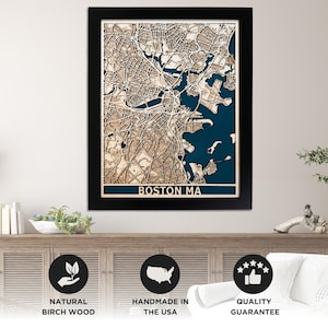 Custom City Map of any City in the World | Personalized Laser Cut Wood Map | 5th Anniversary Gift Wood Map | Custom Fathers Day Gift