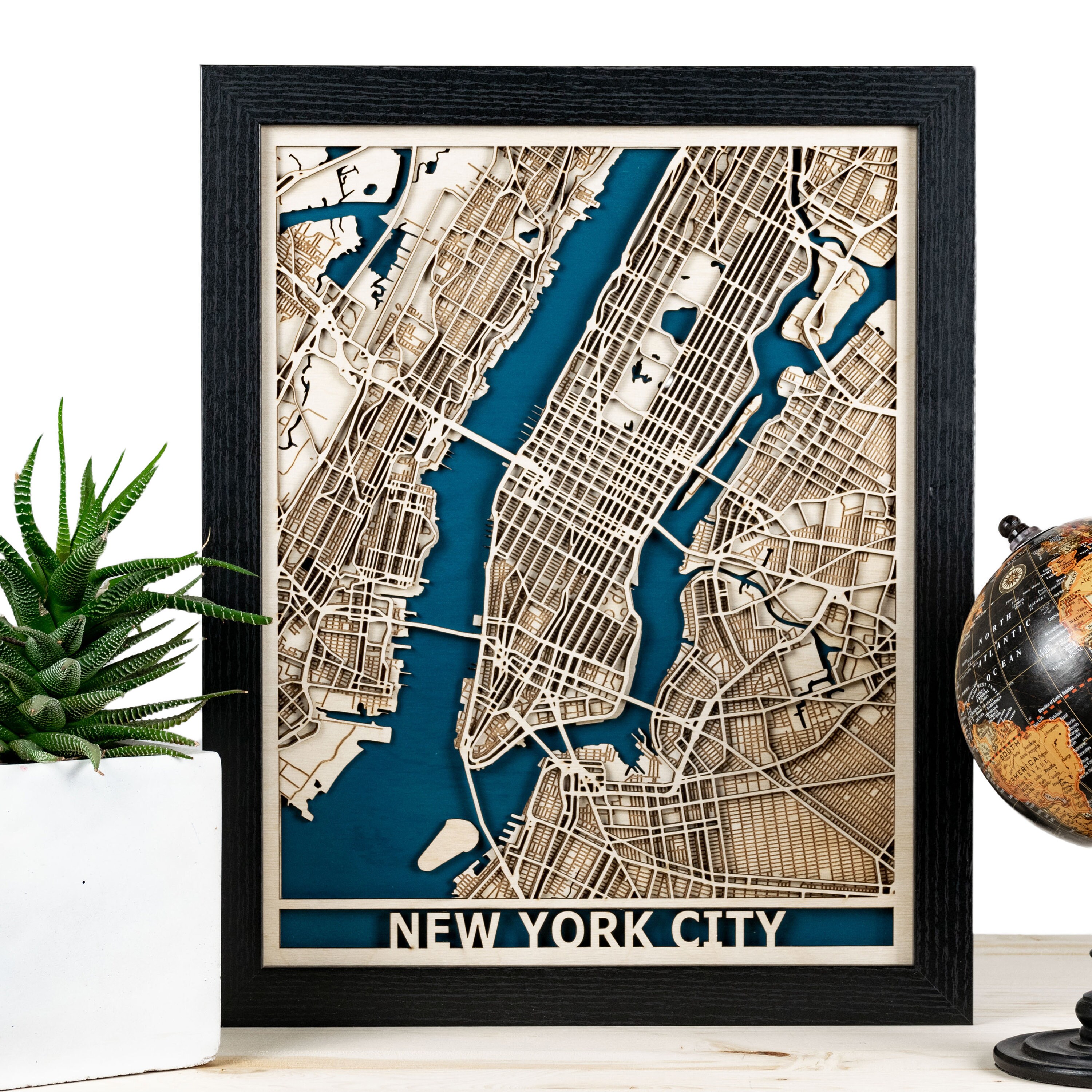 New York City Map Custom 3D NYC Wood Map NY Decor Made Etsy