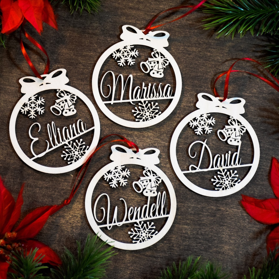 Personalized Christmas Ornaments | Laser Cut Wood Ornaments | Hand-made in  the USA | Custom Christmas Gift - Etsy, image size:1080x1080