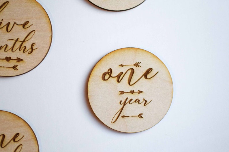 Baby Milestone Cards Laser Engraved Baby Announcement | Etsy