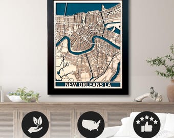 Custom Laser Cut Map | Personalized Wood City Art | Fathers Day Gift for Him | Chicago Map | NYC Map
