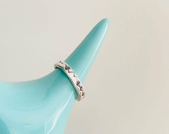 Minimalist Mountain Tree Open Ring, Christmas Tree Ring for Women, Adjustable Mountains & Forests Nature Inspired Ring Gift, Stackable