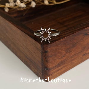 Silver-Tone Sunburst Toe Ring, Adjustable Open Celestial Band