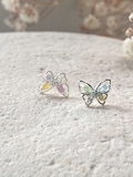 Rainbow Color Butterfly Design Earring Studs for Her, Birthday Gift, Gift for Mum, Gran, Kids or Friends