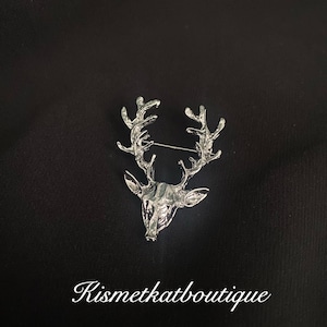 Vintage Deer Head Unisex High-End Brooch - Stylish Animal Lapel Pin for Men and Women, Elegant Suit Accessory