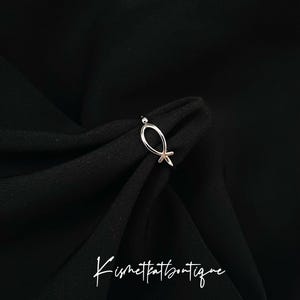 Silver Fish-Shaped Ring, Adjustable Simple Band, Unique Design Jewellery, Women&#39;s Jewellery Accessories