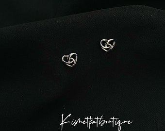 Chic Heart Stud Earrings: Minimalist Style for Her and Friends | Thoughtful Birthday Gifts