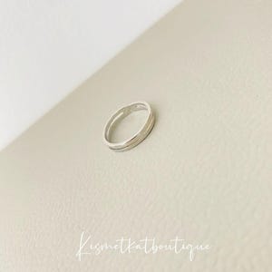 Silver Double Layer Stackable Adjustable Ring – Minimalist Thin Band, Thumb Ring, Christmas Gift for Her, Layered Jewellery for Women