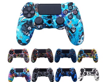 Silicone Cover/Skin for Sony PS4/Slim/Pro Dualshock 4 Controller with Free Thumb grips, Gift for him-Valentines Gift