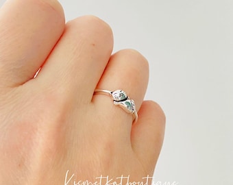 Lucky Cat Ring for Women, Adjustable Good Fortune Jewellery, Lucky Charm, Japanese Maneki-neko Ring, Cultural Gift,  Cute Cat Ring