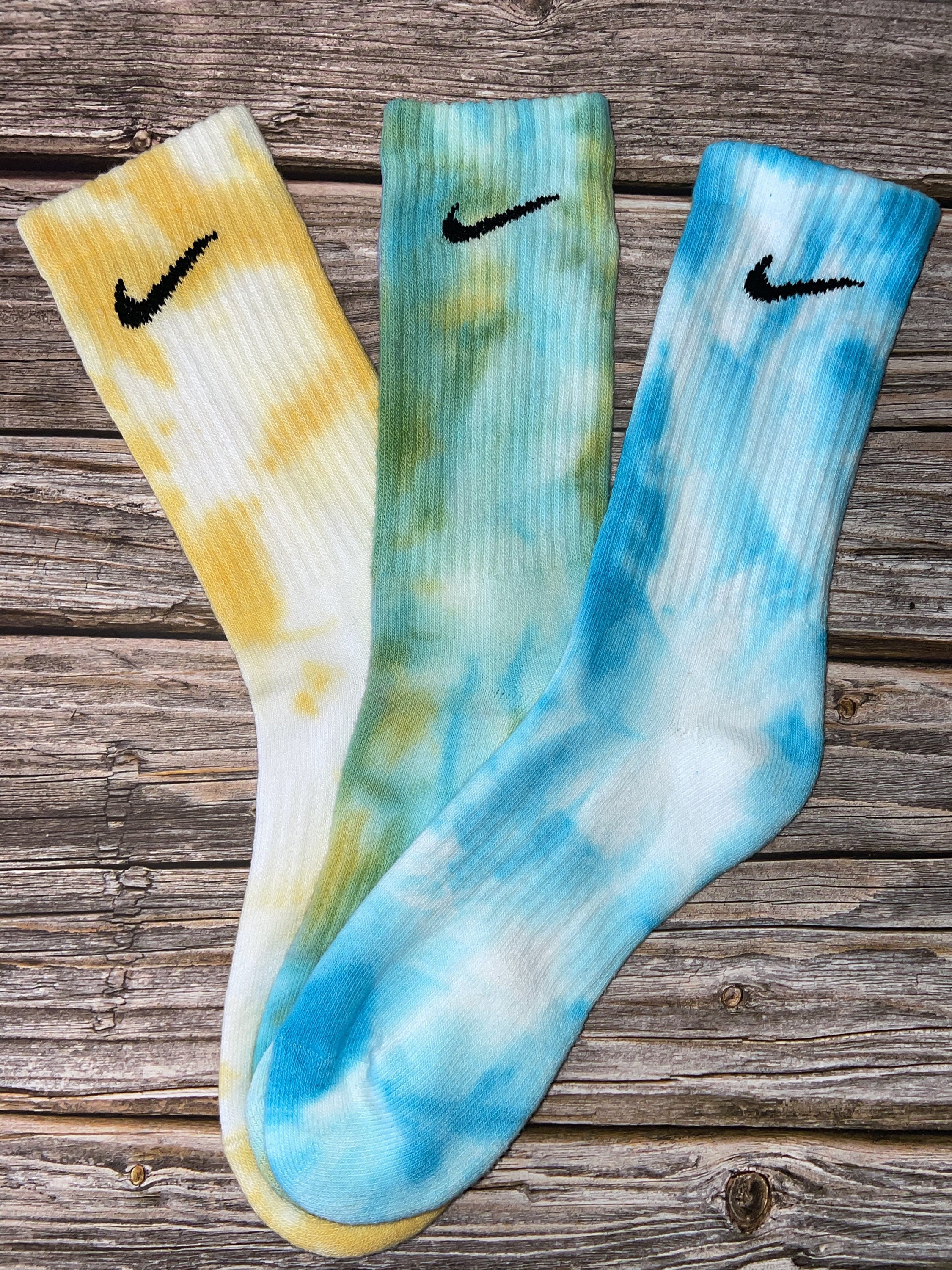 Nike tie dyed socks SOUR FUSION COLLECTION | Etsy