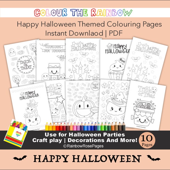 Happy HALLOWEEN Coloring Pages Kids Coloring pages PARTY