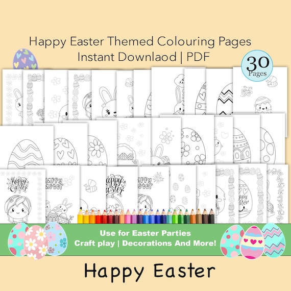 Easter Coloring Pages Kids Coloring pages PARTY favour