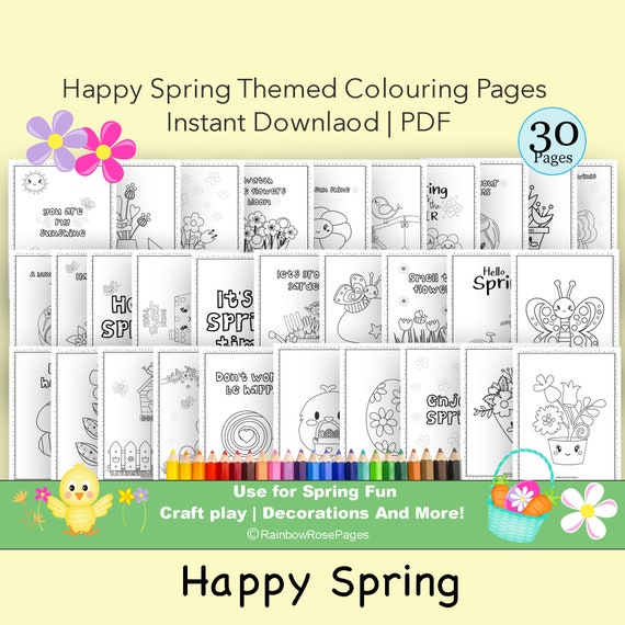 Spring Coloring Pages Coloring printable Coloring Fun