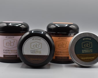 EB3: Variety Pack, Body Butter, Beard Balm, Citrus Blend, Belly Butter