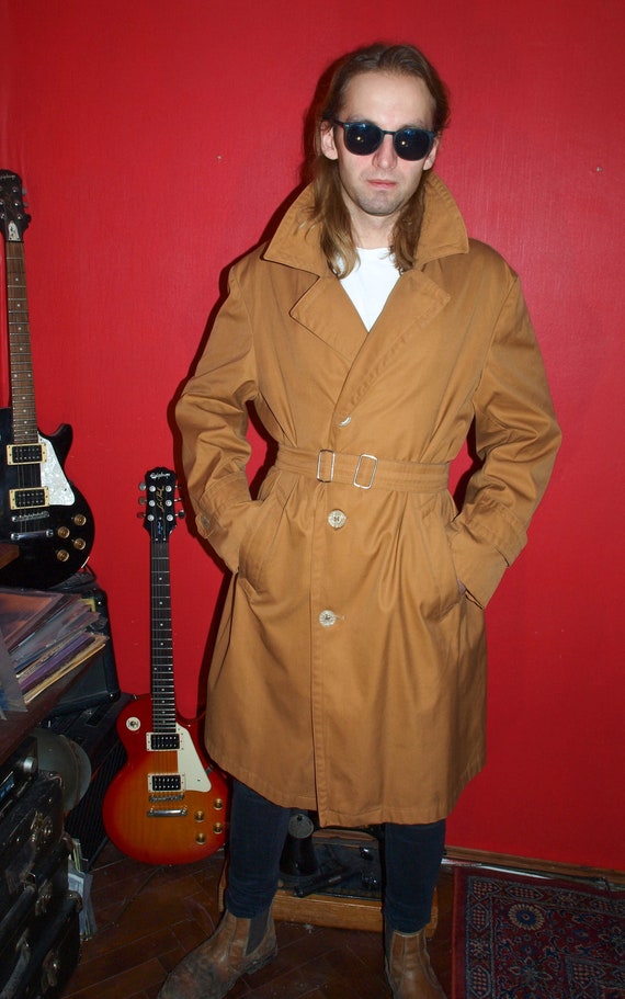 Vintage Trench Raincoat Soviet or Eastern Europe m