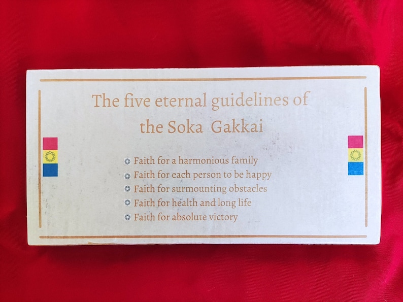 Tabla de madera de los cinco eternos guías Soka Gakkai Etsy México