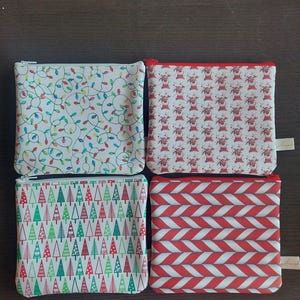 Pencil case, Christmas pencil case, faux leather Santa Claus reindeer pencil case, pencil case with Christmas lights, Christmas gift pencil case