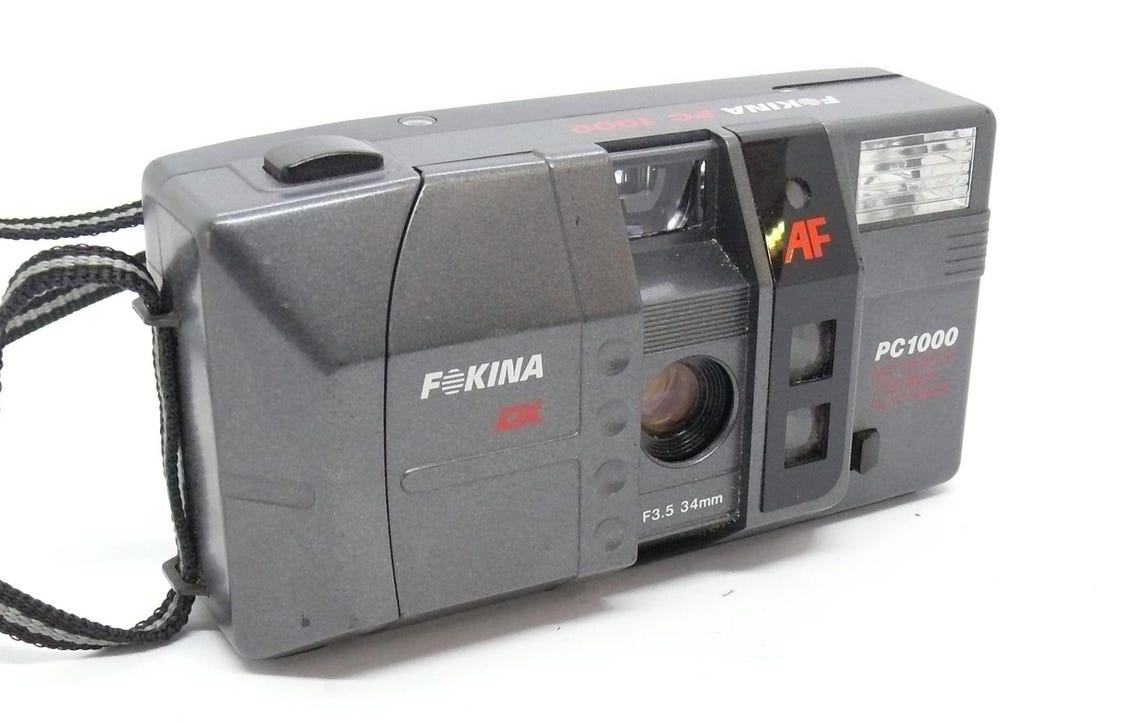 Fokina PC 1000, Vintage Point And Shoot 35mm Autofocus Camera, 1990s Compact Camera, foto 1 di 5