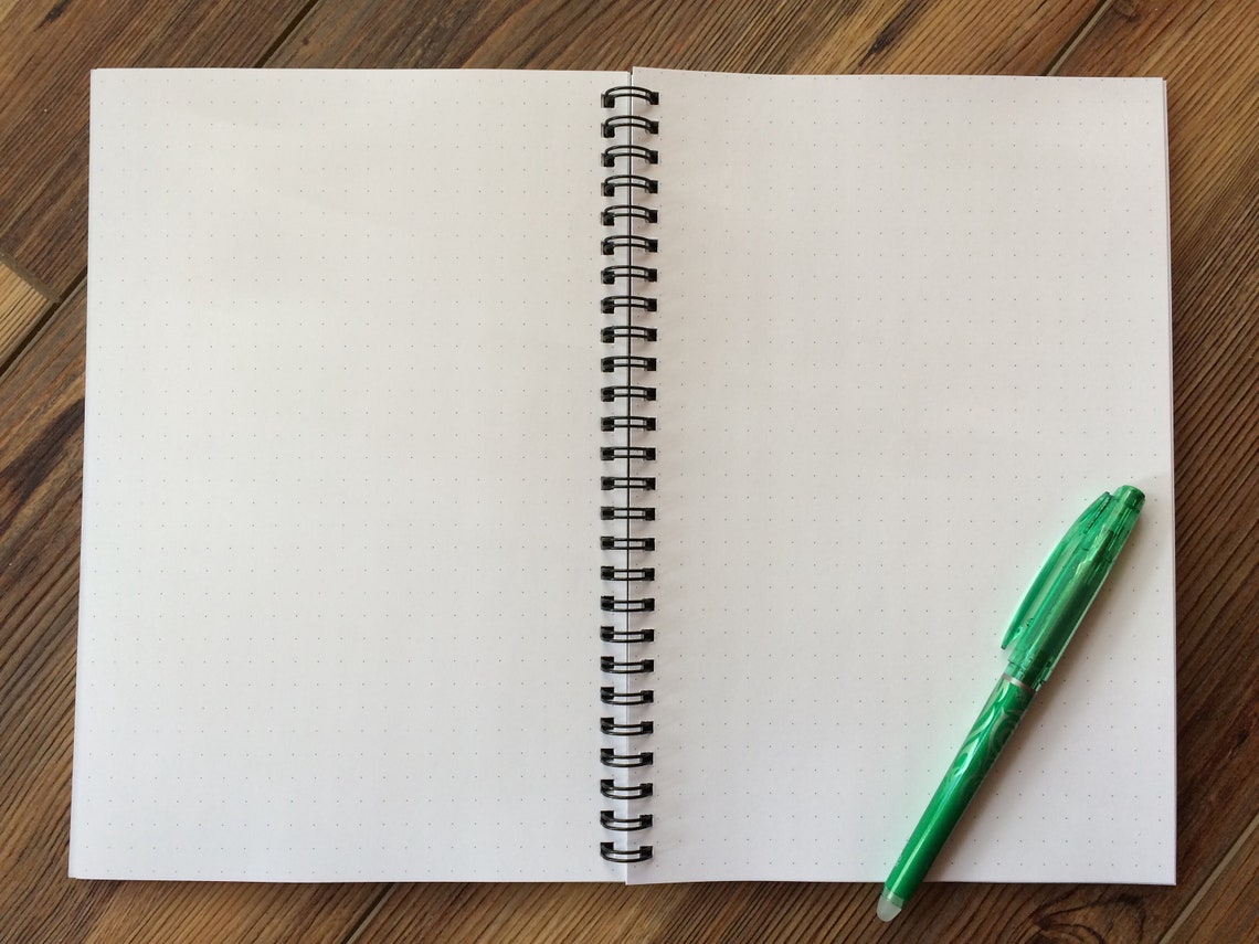 Dot Grid Journal Sketchbook. Hardcover Spiral Notebook Etsy