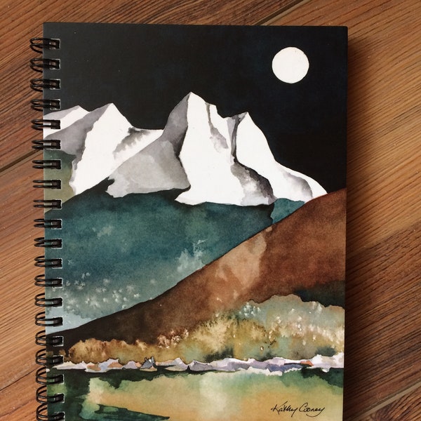 Mountain Artist Doodle Notebook & Blank Writing Journal. 5"x7" Spiral Hardcover Sketch pad. Travel, Drawing Diary for Pack, Pocket or Purse!