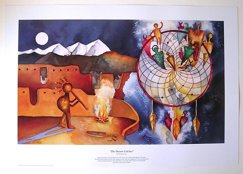 Kokopelli Wall Art Print. Flute Player & Native American | Etsy