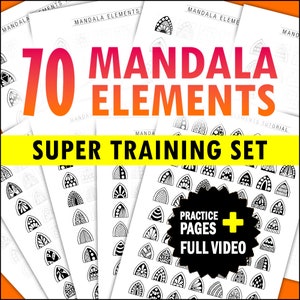 Mandala Pattern Sheets , Mandala Elements Tutorial , Mandala Patterns Templates , Mandala Exercice Pages , Mandala Pattern Training Sheets