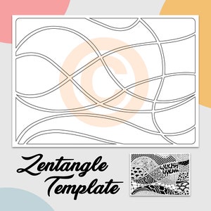 Make your own: creative template for zentangle, zentangle patterns template image 1