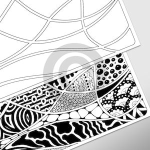 Make your own: creative template for zentangle, zentangle patterns template image 4