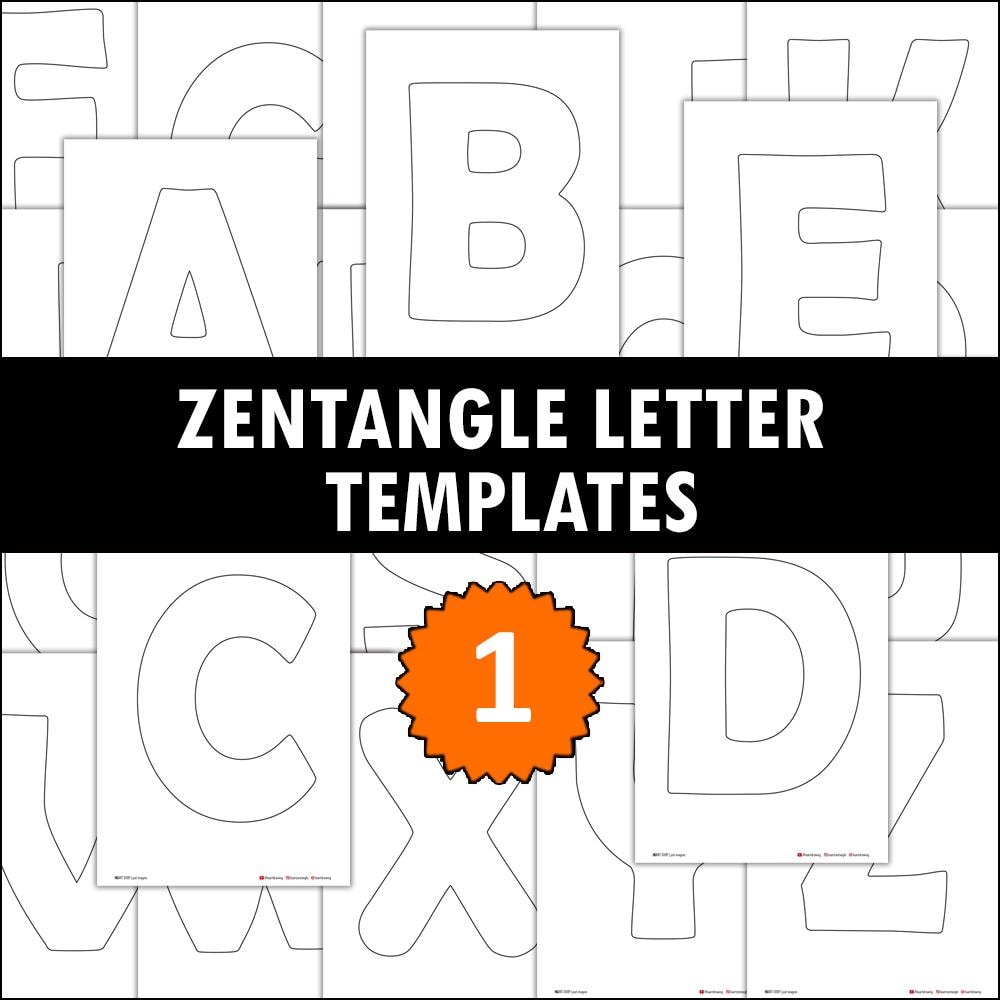 Blank Zentangle Letter Templates  - Zentangle Worksheets - Alphabet Template - Printable Alphabet Letters For Classroom - Original Art Print