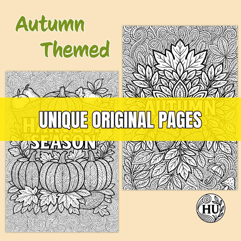 Autumn Zentangle Coloring Pages – 20 Printable Mandala Designs (PDF ...