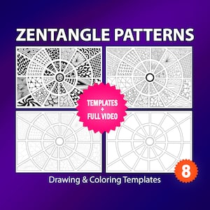 Zentangle Patterns Templates , Zentangle Art, Practice and Art Therapy , Zentangle Training Sheets